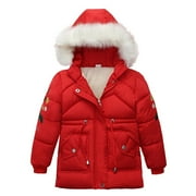BJUTIR Girls Snowsuit Warm Girl Children Winter Hoodie Zip Thick Coats Jacket Outwear Kids Boys Snow Girls Coat&Jacket