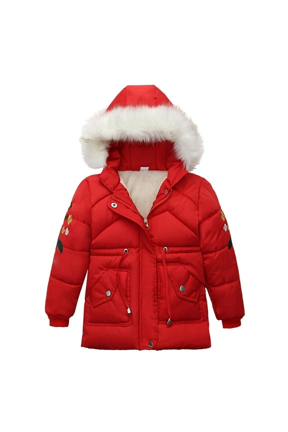 Girls Snowsuit Warm Girl Children Winter Hoodie Zip Thick Coats Jacket Outwear Kids Boys Snow Girls Coat&Jacket