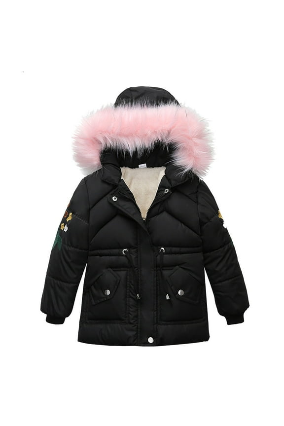 Girls Snowsuit Warm Girl Children Winter Hoodie Zip Thick Coats Jacket Outwear Kids Boys Snow Girls Coat&Jacket