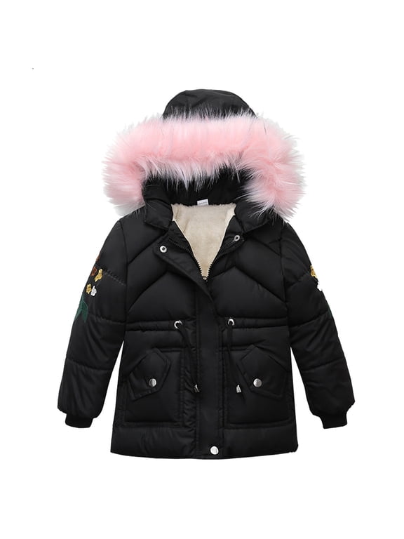 Girls Snowsuit Warm Girl Children Winter Hoodie Zip Thick Coats Jacket Outwear Kids Boys Snow Girls Coat&Jacket