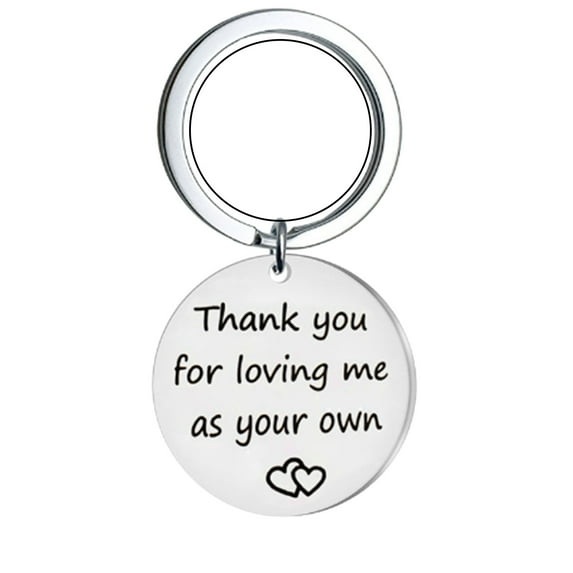 BJUTIR Key Chain Thank You For Loving Me As Your Own Mom In Law Gifts Idea For Mothers Day From Husband Daughter Son Kids