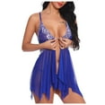 thumbnail image 1 of BJUTIR For Women Bra And Panty Jumpsuit Fashion Lace Underwear Sleepwear Pajamas Garter, 1 of 4