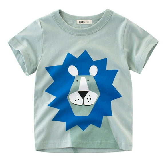 BJUTIR Little Boys Shirts & Tops Toddler Kids Baby Boys Cartoon Animals Short Sleeve Crewneck T Shirts Tops Tee Clothes For 1-7 Years