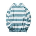 thumbnail image 1 of BJUTIR Mens Sweatshirts And Hoodies Casual Stripe Long Sleeve Rib Sleeve Tops Round Neck Sweatshirt Blouse, 1 of 7