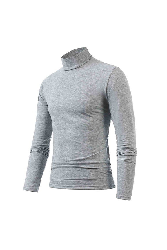 Mens T Shirt Male Winter Warm High Collar Fashion Thermal Underwear Men Basic Plain T Shirt Blouse Pullover Long Sleeve Top