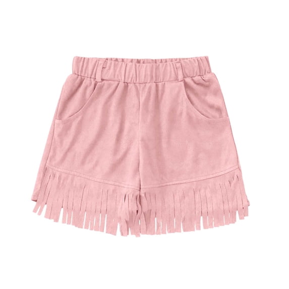 BJUTIR Shorts For Girls Bohemian Fringe Shorts For Summer Skin-Friendly Pants Size 9-10 Years