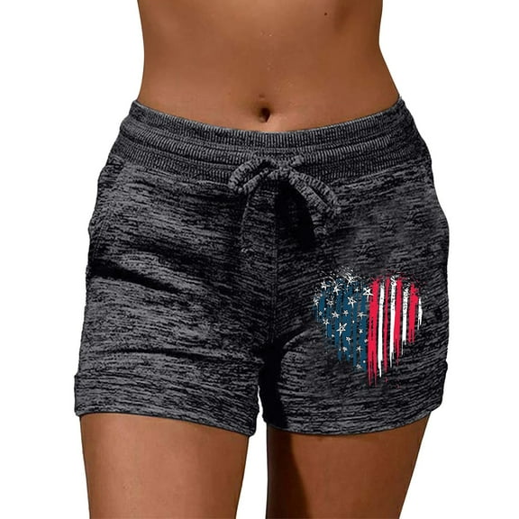 BJUTIR Shorts For Women Fashion Women Quick Drying Casual Sports Shorts Independence Day Butterfly Print Print Elastic Short Yoga Pants