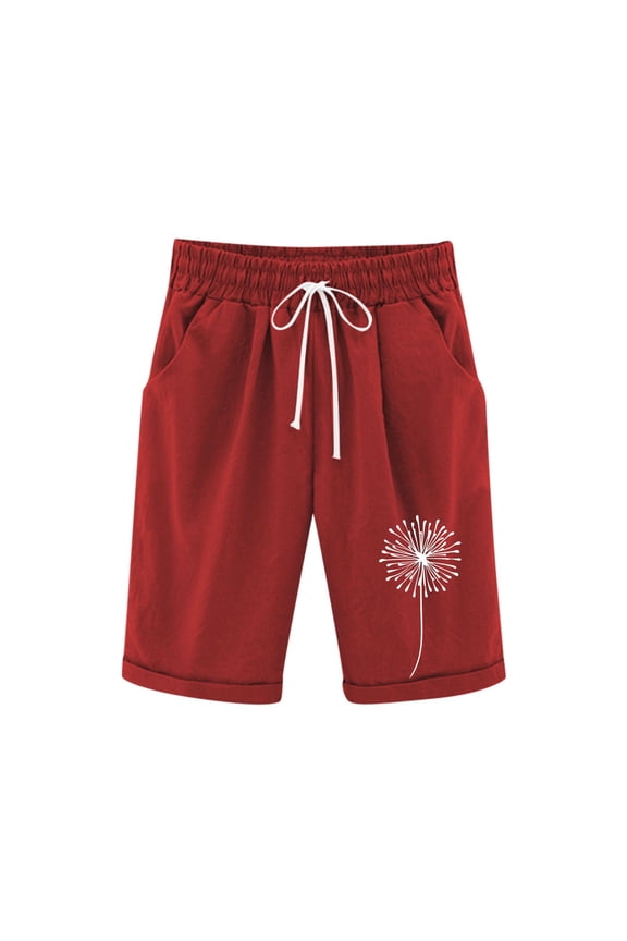 Shorts For Girls Kids Drawstring Elastic Waist Shorts Casual Solid Color Letter Print Knee Length Shorts With Pockets Versatile Pants Size 3-4 Years