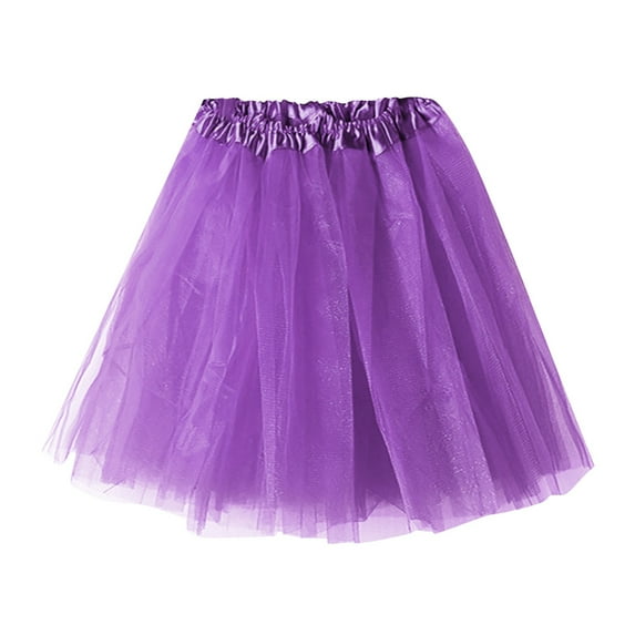 BJUTIR Skirts For Women Ladies Soild Color Dress Short Fashion Pleated Tutu Dance Skirt
