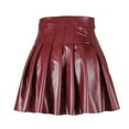 thumbnail image 1 of BJUTIR Skirts For Women Leather Solid Pleated Lady Waist Short High Elegant Skirt Skirt Skirt, 1 of 6