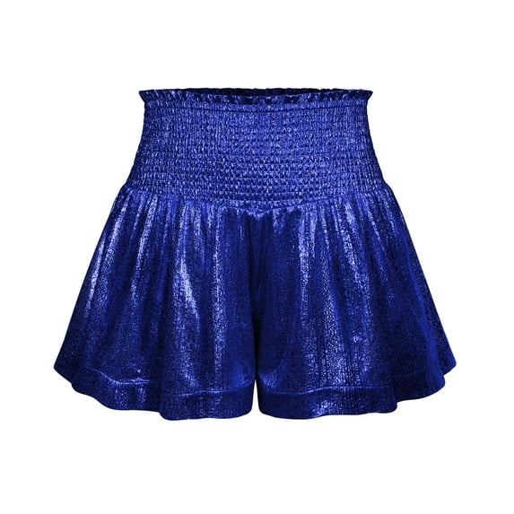 BJUTIR Shorts For Women Womens Shorts Elastic Waisted Pleated Ruffle Cute Shorts Beach Flowy Casual Shorts