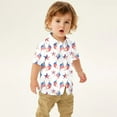 thumbnail image 1 of BJUTIR Summer Toddler Boys Girls Tops Short Sleeve Botton Independence Day 4Th Of July Prints Tops T Shirt, 1 of 4
