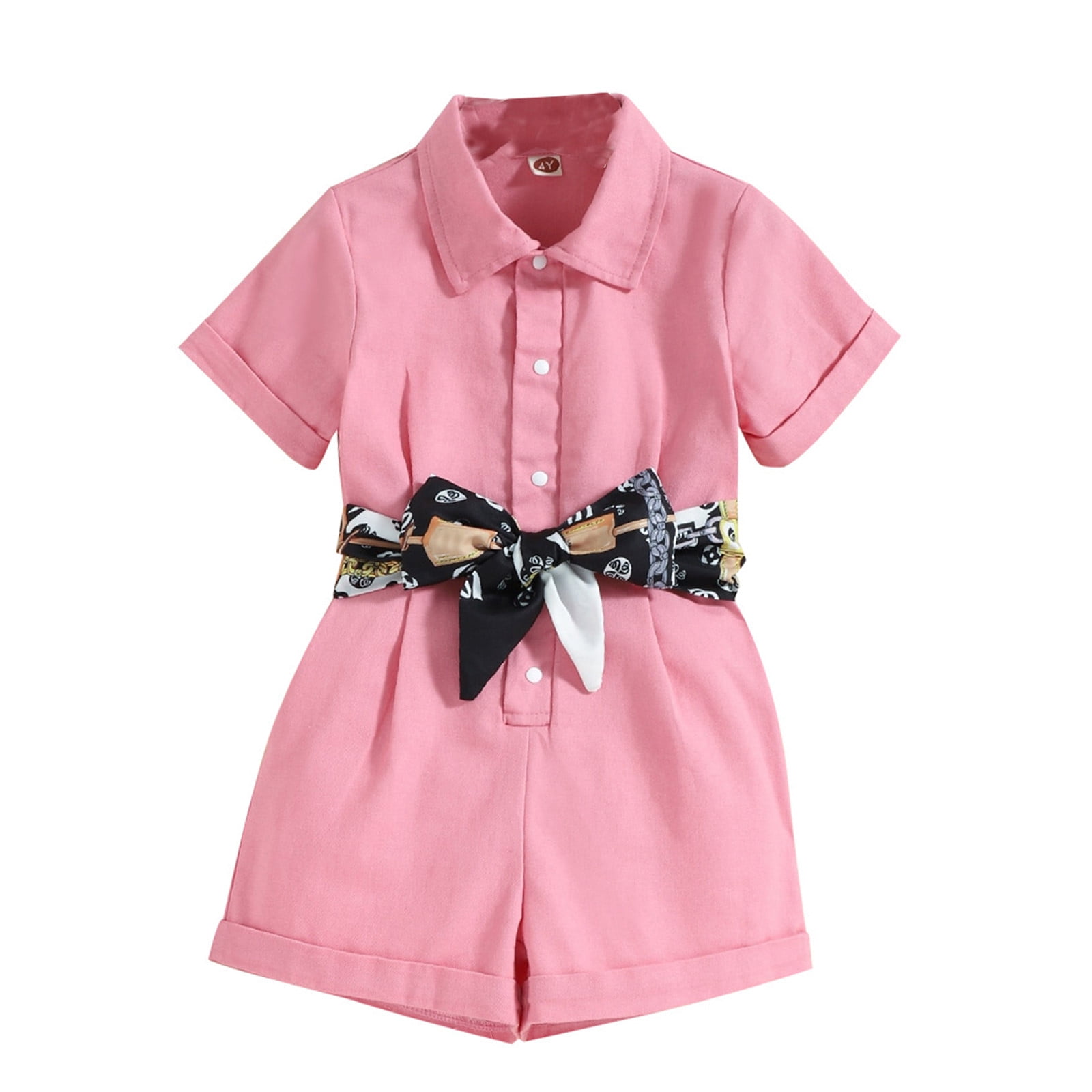 Girls Light Pink Embroidered Front Opening Babysuit main image 1