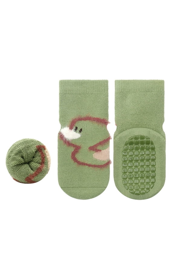 BJUTIR Toddler Baby Boys Girls Cartoon Non Crew Socks With Grip Botttom Cotton Thick Winter Warm Slipper Socks Toddler Boy Girl Socks