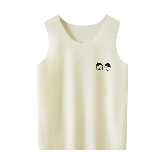 BJUTIR Toddler Boy Tee Sleeveless Vest Tops Solid Color Cool Homewear Casual Tops For Children Clothes For 3-4 Years