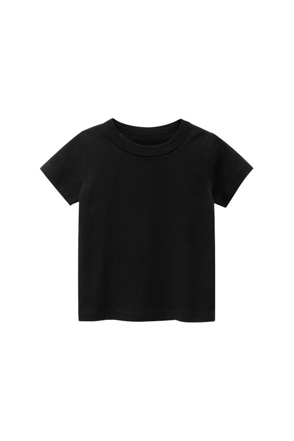 Toddler Boy Tee Toddler Kids Short Sleeve Basic T Shirt Casual Summer Tees Shirt Tops Solid Color For 2-3 Years