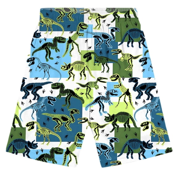 BJUTIR Toddler Boys Shorts With Dinosaur Print Comfortable Casual Kids Athletic Playwear For Daily School Outdoor Activities Classic Green Boy Pants Size 2-3 Years