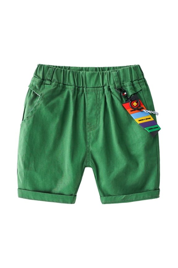 Toddler Boys Shorts Loose Fit Casual Shorts Breathable 5 Point Play Pants For Everyday Outdoor Activities Loose Green Boy Pants Size 2-3 Years