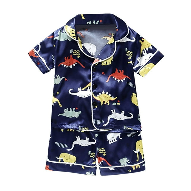 BJUTIR Toddler Kids Pajamas Baby Boy Girls Cartoon Dinosaur Pajamas
