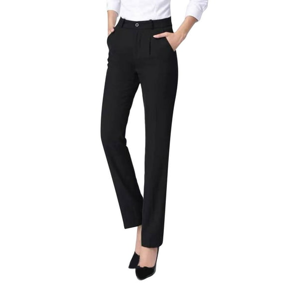 BJUTIR Women'S Casual Pants Women'S Work Straight Mid Waist Chinos Button Down Straight Long Trousers Pants Pants Suit Pants Work Pants