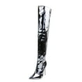 thumbnail image 1 of BJUTIR Womens Knee High Boots Ladies Fashion Solid Color Bright Leather Side Zipper Thin High Heel Over The Knee Boots, 1 of 7