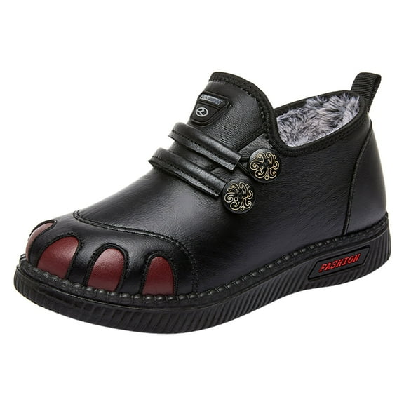 BJUTIR Womens Snow Boots Fashion Winter Snow Boots Flat Non Waterproof Low Top On Warm Comfortable Solid Color