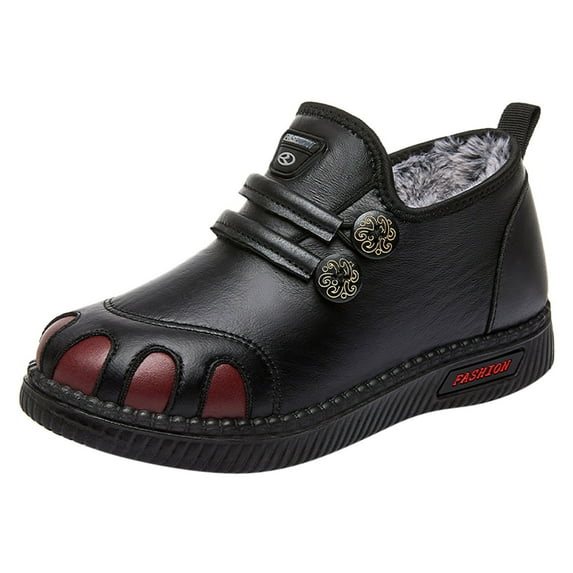 BJUTIR Womens Snow Boots Fashion Winter Snow Boots Flat Non Waterproof Low Top On Warm Comfortable Solid Color