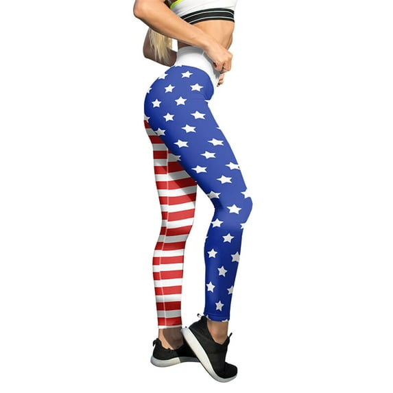 BJUTIR Womens Yoga Pants American For Yoga Womens Pants Usa Leggings Running Pilates Flag Custom Color Patriotic Yoga Pants