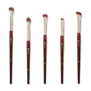 For BK Beauty Brush Set - Essentials Brush Set (5PC) - Pozyie Professional Makeup Brushes for Blending, Smudging, Defining Premium Eyeshadow Set for Flawless Eye Looks