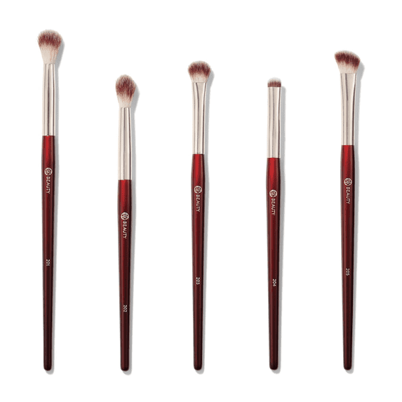 For BK Beauty Brush Set - Essentials Brush Set (5PC) - Pozyie Professional Makeup Brushes for Blending, Smudging, & Defining Premium Eyeshadow Set for Flawless Eye Looks