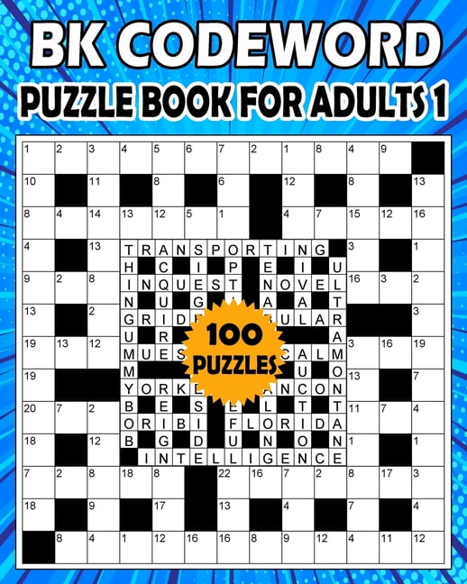 BK Codeword puzzle book for adults 1: Large print codebreaker puzzle ...
