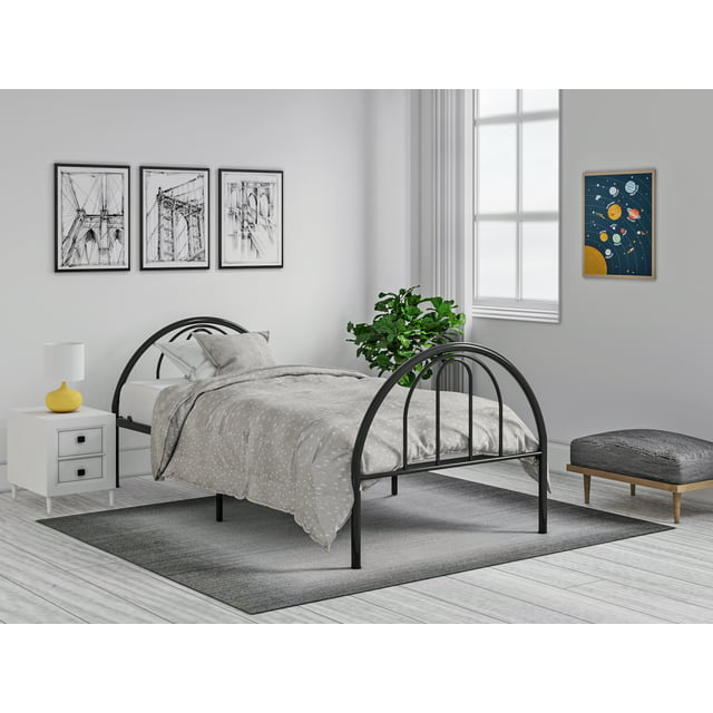 BK Furniture Brooklyn Classic Metal Bed, Twin, Black