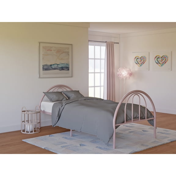 BK Furniture Brooklyn Classic Metal Bed, Twin, Clay