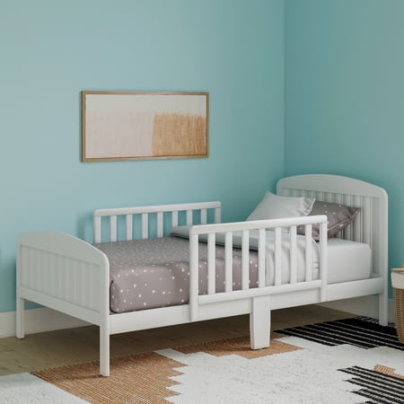BK Furniture Harrisburg XL Wooden Toddler Bed, Off-White