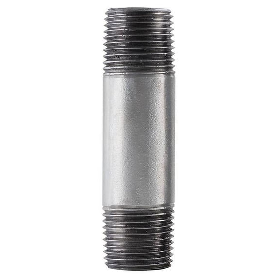 BK Pipe Fittings, Galvanized Nipple, 1-1/4 x 6-In.