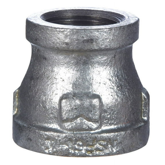 BK Pipe Fittings, Galvanized Reducing Coupling, 1-1/4 x 1-In.