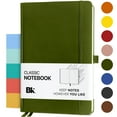 thumbnail image 1 of BK Premium Classic Executive Hardcover Notebook Vegan Leather Journal - Dotted - Green, 1 of 5