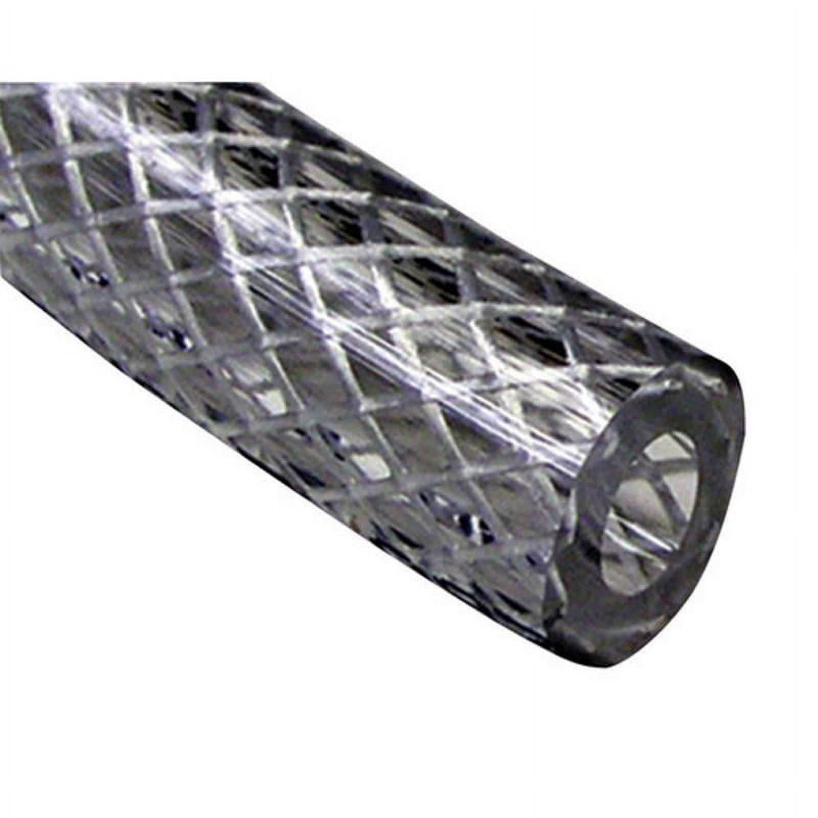 Clear Reinforced PVC Braided Tubing, 1.25 in. x 1.75 in. x 10 ft.