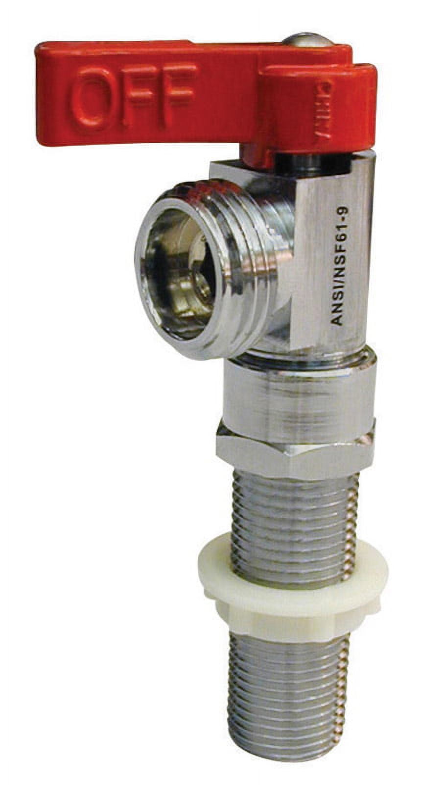 Quarter Turn Brass Washing Machine Valve with Red Handle
