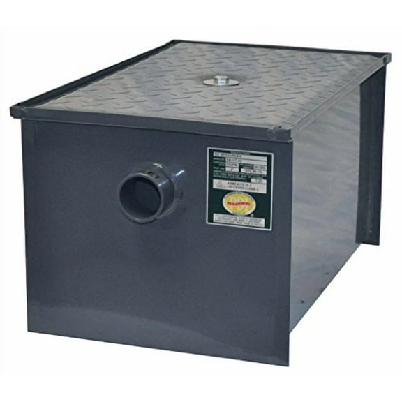 BK Resources BK-GT-14 Carbon Steel 14 lbs. Capacity & 7 GPM Rate Flow Grease Trap