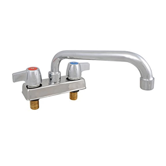 BK Resources BKD-12-G Workforce Standard Duty 4" On Center Deck Mount Faucet with 12" Swing Spout