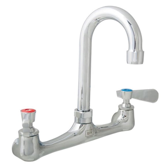 BK Resources BKEBKFW8GM 4 in. Work Force Standard Duty Faucet, 8 in. Reach, Chrome-Plated Brass