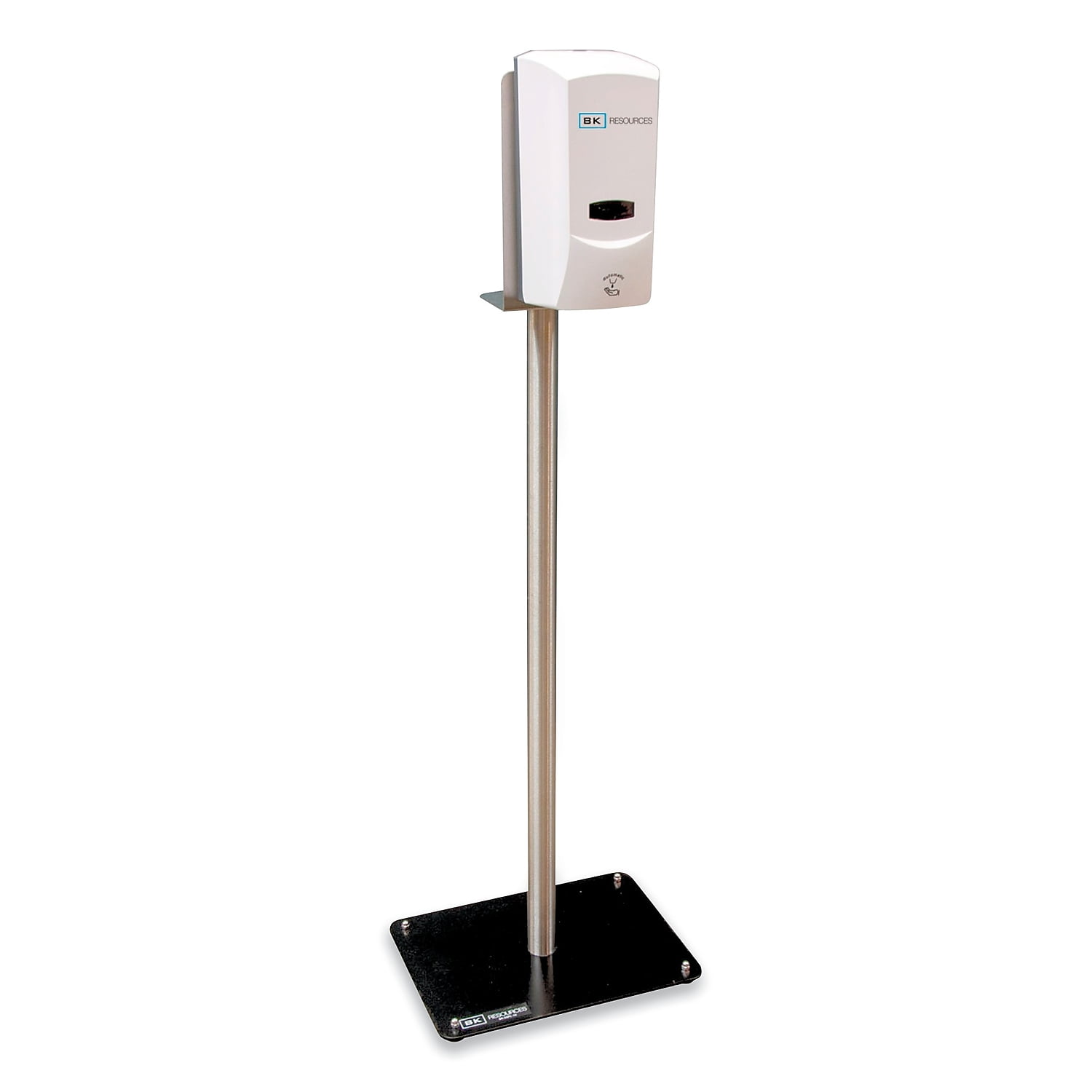 Hand Sanitizer Stand with Hands Free Dispenser, 1,000 mL, 12 x 16 x 51, Silver/White/Black Hand Sanitizer Stand with Hands Free Dispenser, 1,000 mL, 12 x 16 x 51, Silver/White/Black
