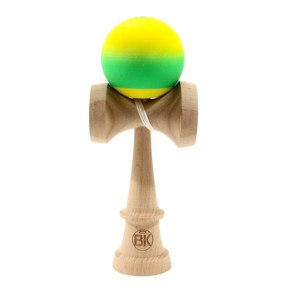 BK V2 Kendama - Standard Size - Rubber Finish - by Bahama Kendama - Lemon Lime