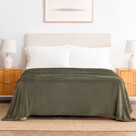 Berkshire Life Cozy Luxe Plush Bed Blanket Ivy King