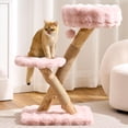 thumbnail image 2 of 46 Inch Cat Tree Aesthetic For Large Cats, With Scratching Posts, Perches & Real Branch Design, Sturdy Base - Luxury Gift For Cat Lovers 2 of 11