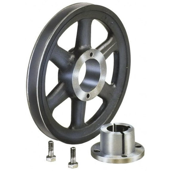 BK100H 1 Groove, 3/8 to 1-1/2 Bore Diam, 9-3/4" Outside Diam, QD Bushed V Belt Sheave