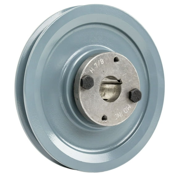 BK52H Cast Iron 5" Single Groove Pulley for Belt B Section 5L with 7/8" Sheave Bushing