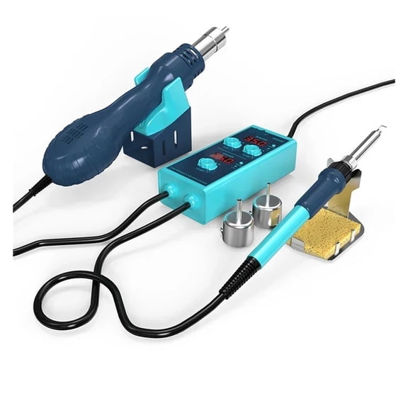 BK858E 2-in-1 Hot Air Rework Station, Portable Mini Desoldering & Soldering Tool ,Repair Gear