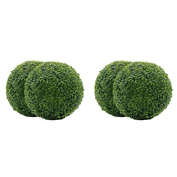 BKBP 2 Pcs Boxwood Topiary Ball Artificial Plant Topiary Ball Faux Boxwood Decorative Balls for Garden, Backyard, Balcony and Home Decor